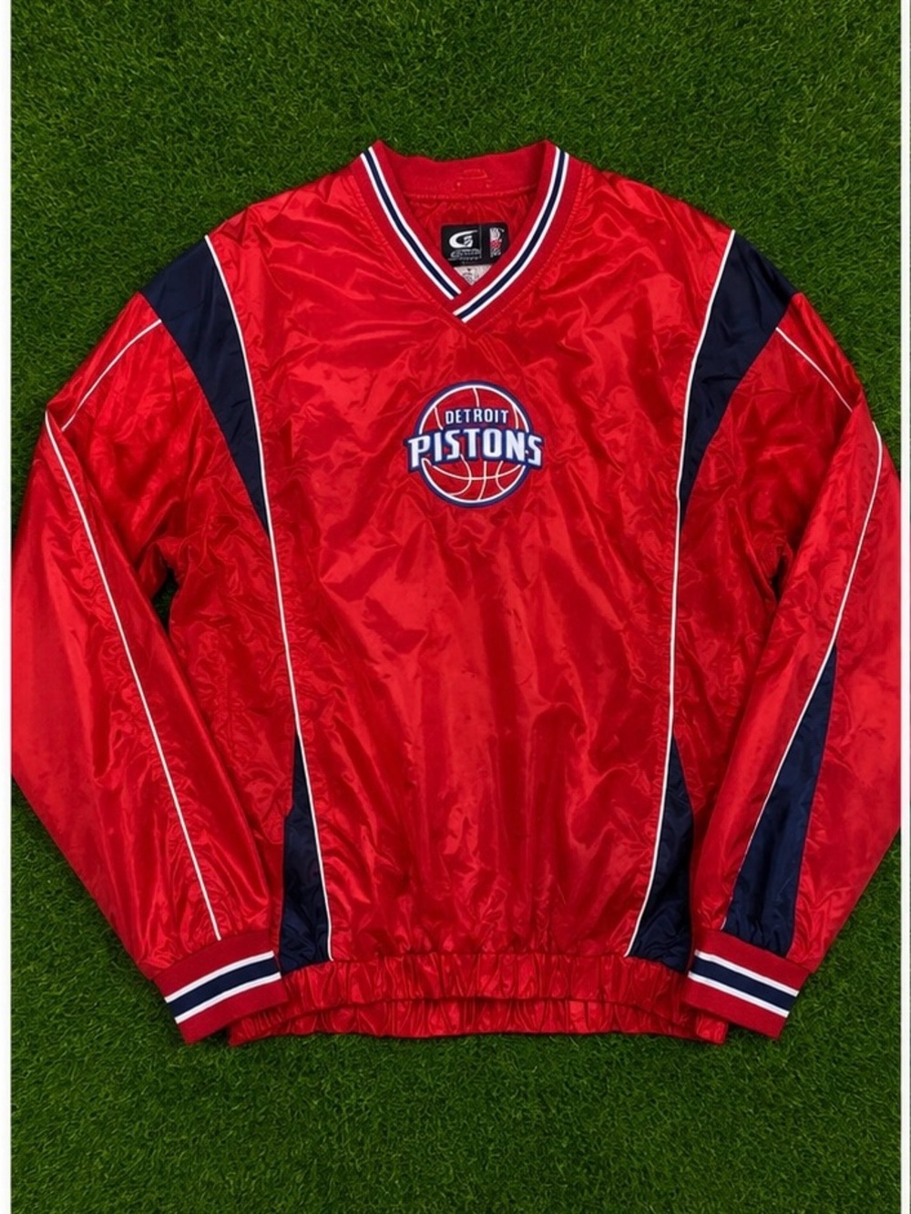Detroit Pistons Red Pullover Windbreaker Jacket
